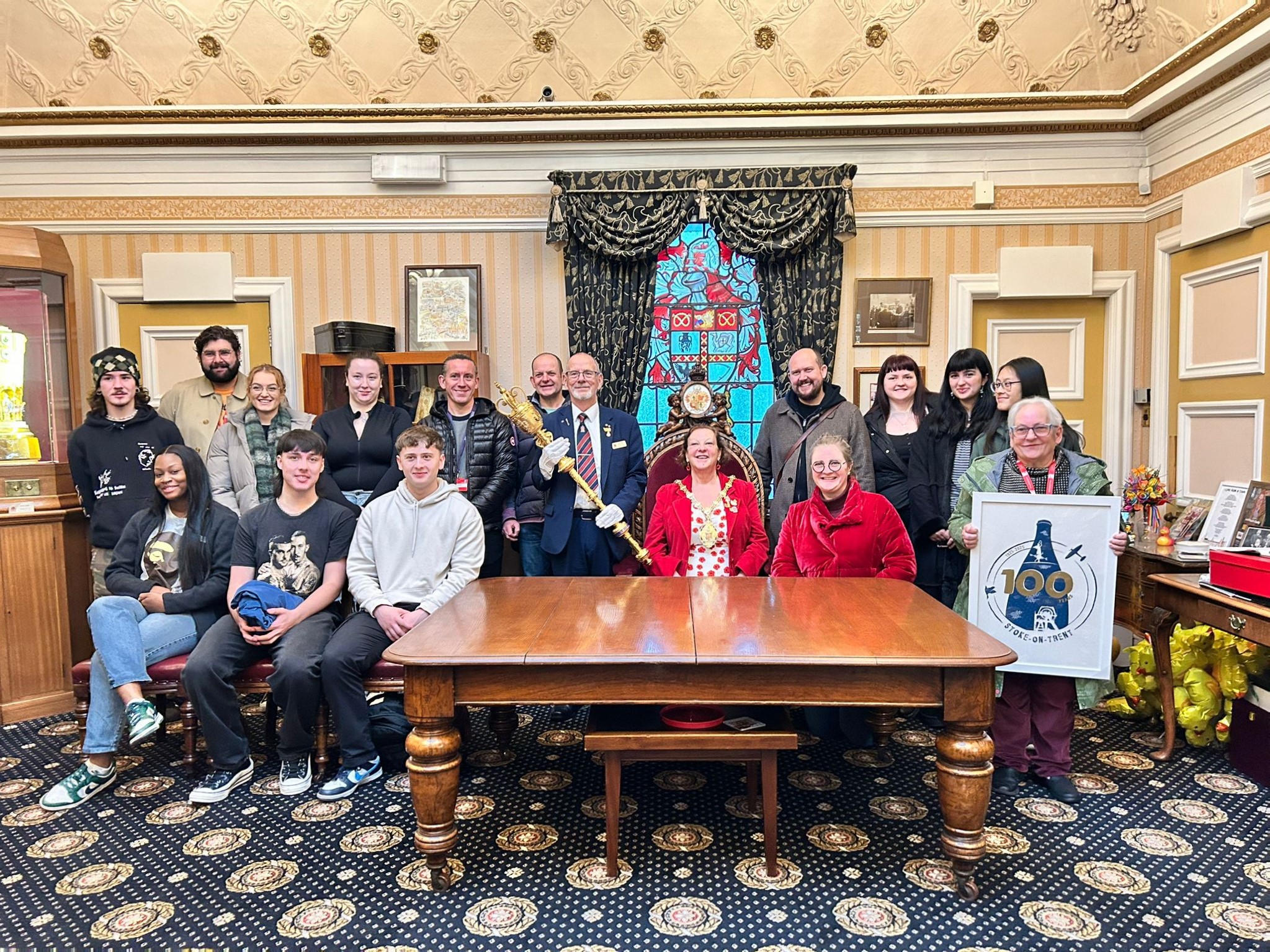 Students and staff from University of Staffordshire, Lord Mayor and the Civic Chauffeur and Mace Bearer